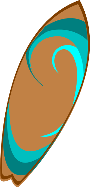Surfboard Clip Art - Portable Network Graphics (288x596), Png Download