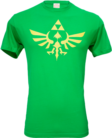 Green Yellow - Legend Of Zelda: Skyward Sword Triforce Symbol Messenger (640x480), Png Download