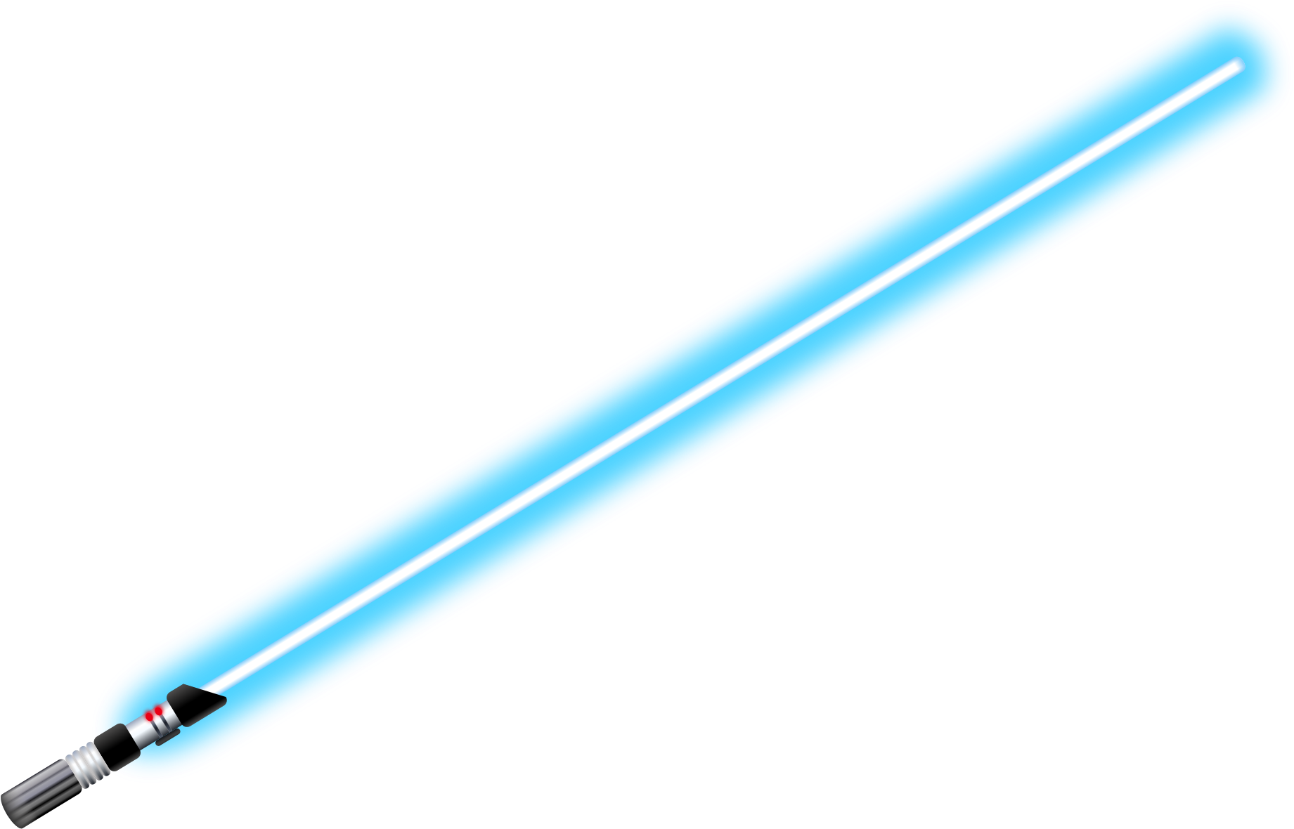 File - Lightsaber Blue - Svg - Clipart Lightsaber (1280x884), Png Download