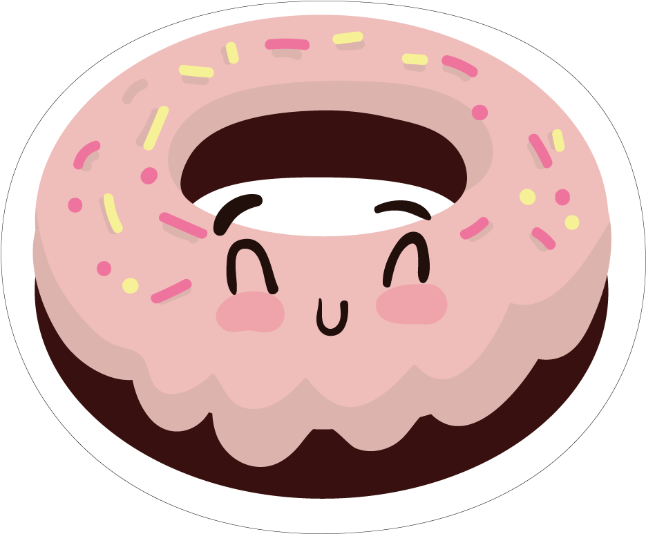 Collection Cute Things - Donut Worry (1000x1000), Png Download