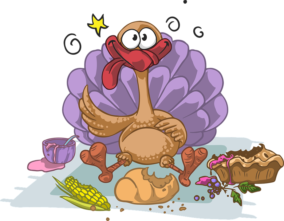 Turkey Vector Graphics - Turkey Eating Clipart (924x720), Png Download