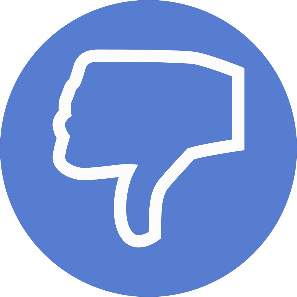 Download Svg Download Png - Thumbs Down (1024x1024), Png Download