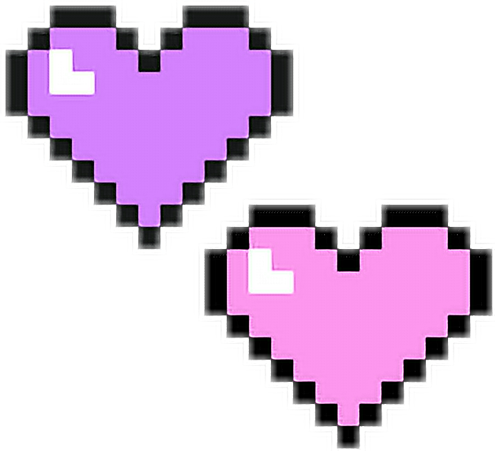 💖 💜 Pastel Hearts Pixel Pixelated Pastel Pink And - Imagenes De Corazon Tumblr Png (716x652), Png Download