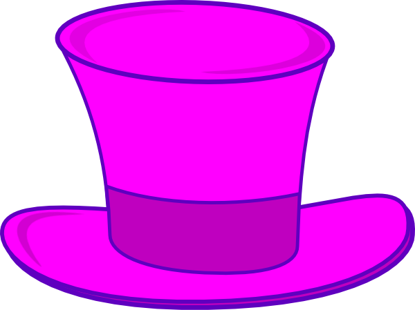 Pink Top Hat Clipart (600x449), Png Download