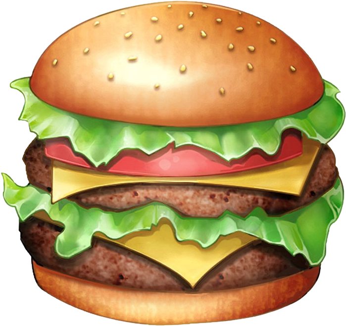 Latest - Hamburger Art (800x760), Png Download