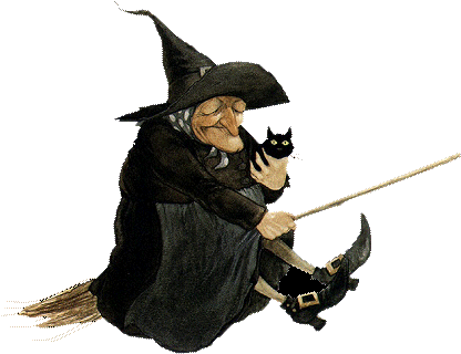 Tubes For Witches Png Your Creations Caroline - Witches Flying On Broomsticks (500x400), Png Download