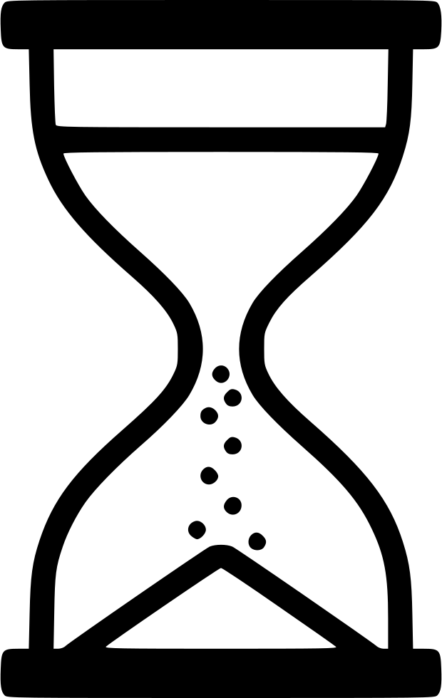 Sand Clock Svg Png Icon Free Download - Black Sand Timer Icon (620x980), Png Download