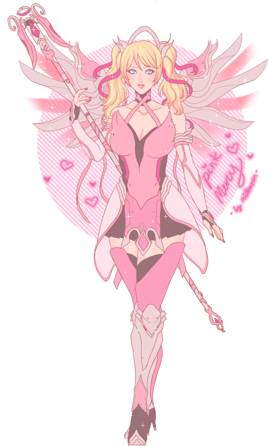 “🎀 ♡ Pink Mercy ♡ 🎀 ” - Pink Mercy Overwatch Png (650x919), Png Download
