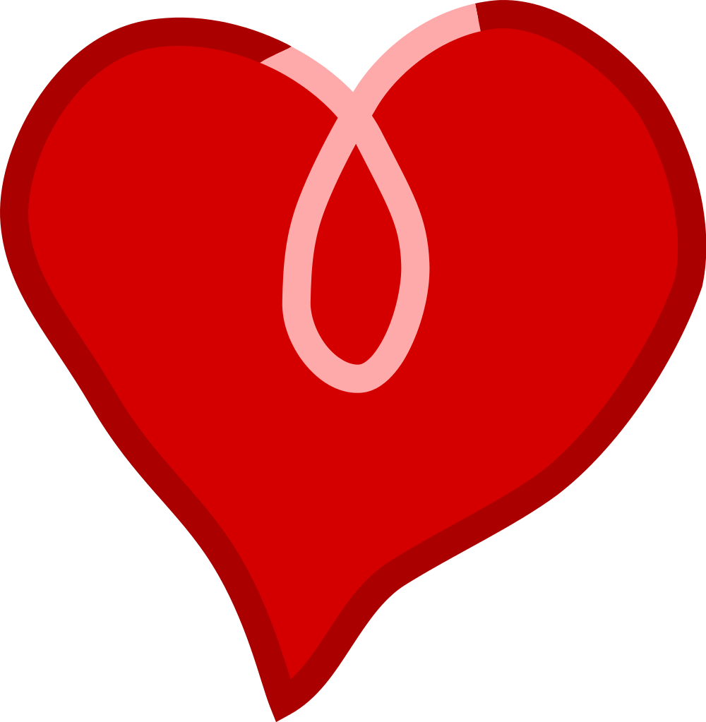 Open - Red Heart For Breast Cancer (1000x1023), Png Download