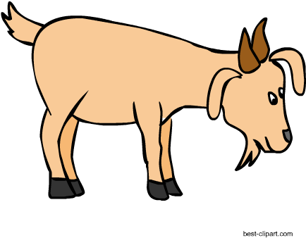 Light Brown Goat Clip Art - Clip Art (450x450), Png Download