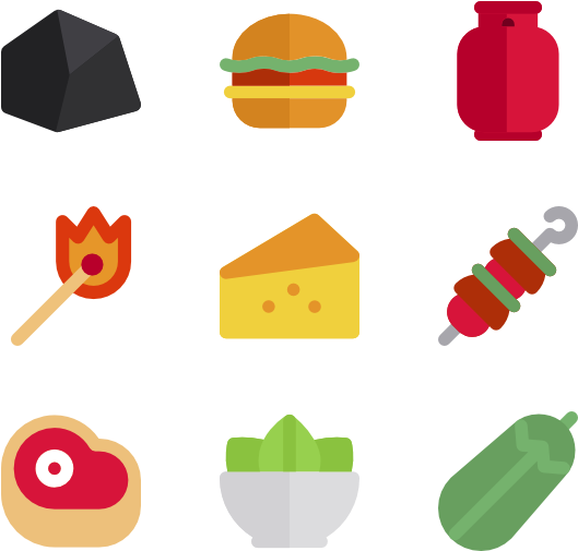 Bbq Icon Png Clip Art Library Stock - Bbq Illustration Png (600x564), Png Download