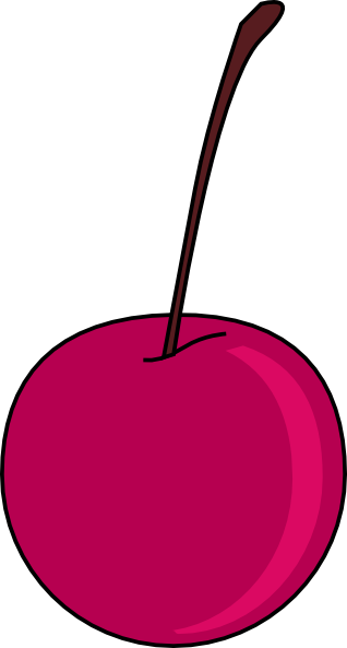 Jpg Black And White Cherry Clipart Black And White - Cherry Clip Art (318x593), Png Download