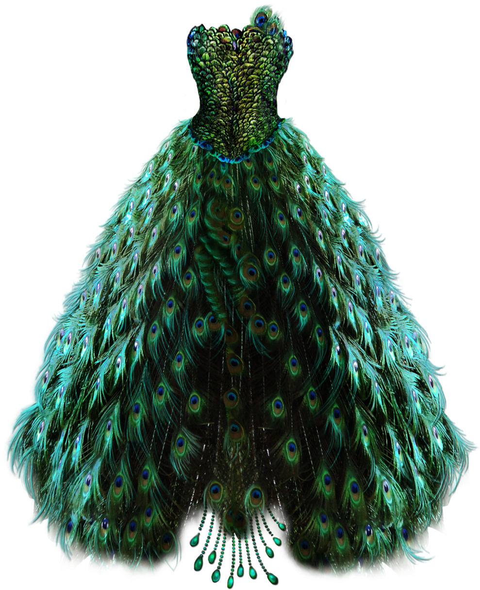 Dress Peacock Clipart - Dress (1024x1332), Png Download