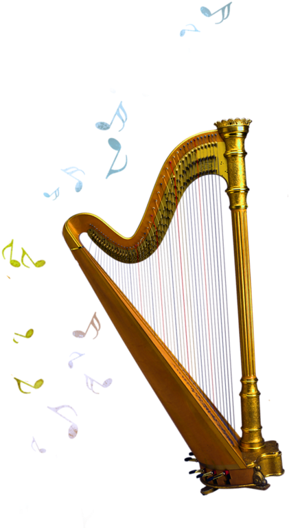 Фотки Harp, Clipart, Music Instruments, Celebrations, - Music (484x800), Png Download