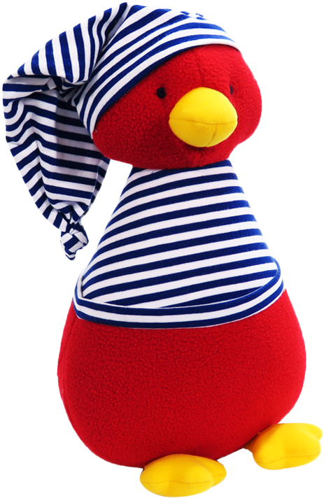 Fleece Penguin Royal Stripe T-shirt Soft Toy - Toy (750x750), Png Download