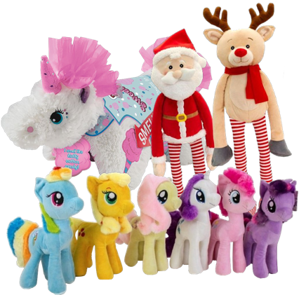 Cotton Candy Unicorn 16" Pillow Pet (500x500), Png Download