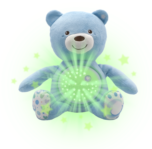 First Dreams Baby Bear Soft Toy Blue - Chicco - First Dreams Baby - Bear Night - Projector (500x500), Png Download