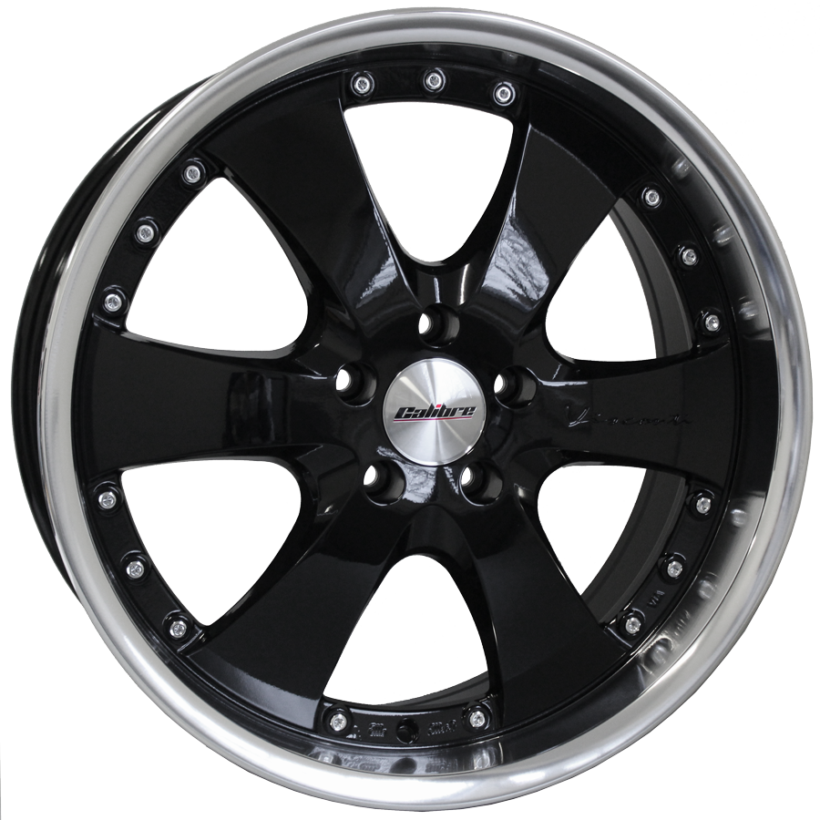 Calibre Voyage Black Polished Lip - Alloy Wheel (900x900), Png Download