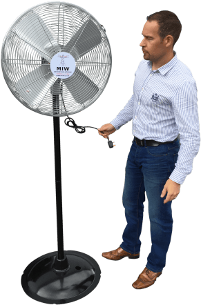 High Velocity Floor Standing Industrial Pedestal Fan - Fan (500x500), Png Download