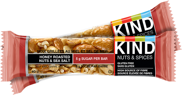 Kind Dark Chocolate Nuts And Sea Salt Bar 40 G (600x351), Png Download