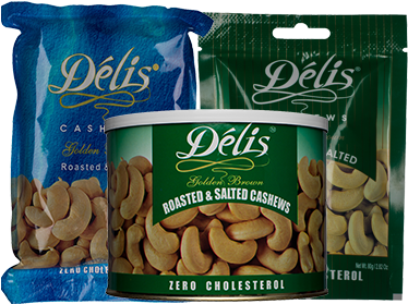 Delis Brands, Cashew Nuts Are Roasted In Oil, For Those - Cashew (391x309), Png Download