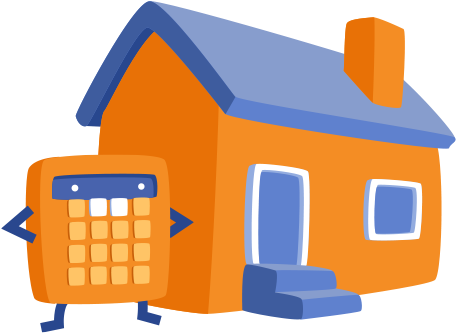 Home Loan Calculator - House Loan Cartoon Png (500x400), Png Download