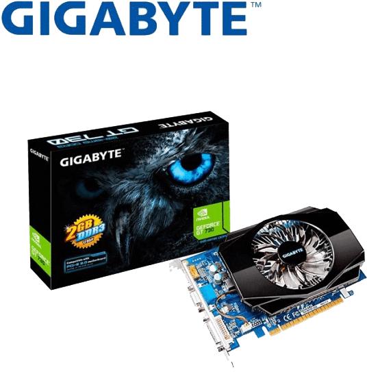 Gigabyte Geforce Gt 730 Gv N730 2gi 2gb (600x600), Png Download