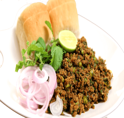 Mutton Keema With Pav - Pav Bhaji (500x476), Png Download