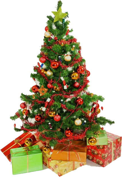 Related Wallpapers - Christmas Tree & Presents (500x647), Png Download