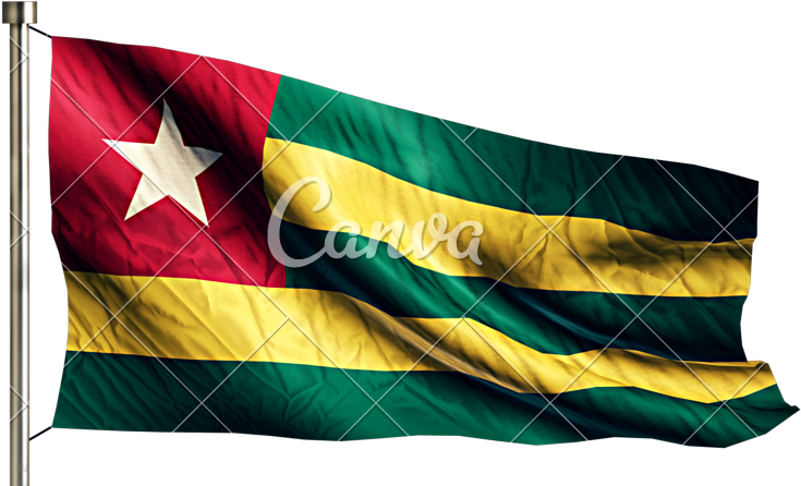 Togo Flag Png - White (800x472), Png Download