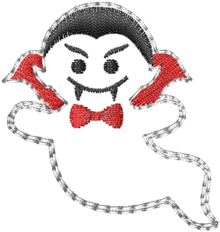 Vampire Ghost Feltie Machine Embroidery Design - Necklace (500x521), Png Download