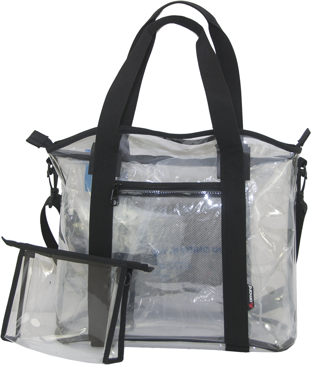 Amaro Premium Clear Stadium Tote Bag - Amaro Premium See Through Clear Tote Bag (1057x1200), Png Download