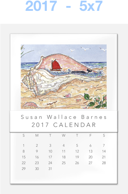 2017 Susan Wallace Barnes 2017 Calendar Susan Wallace - Calendar (696x904), Png Download