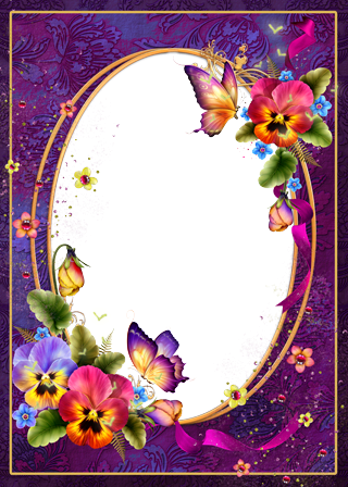 Beautiful Bright Day With Charming Pansies - Diwali Photo Frames Hd (320x448), Png Download