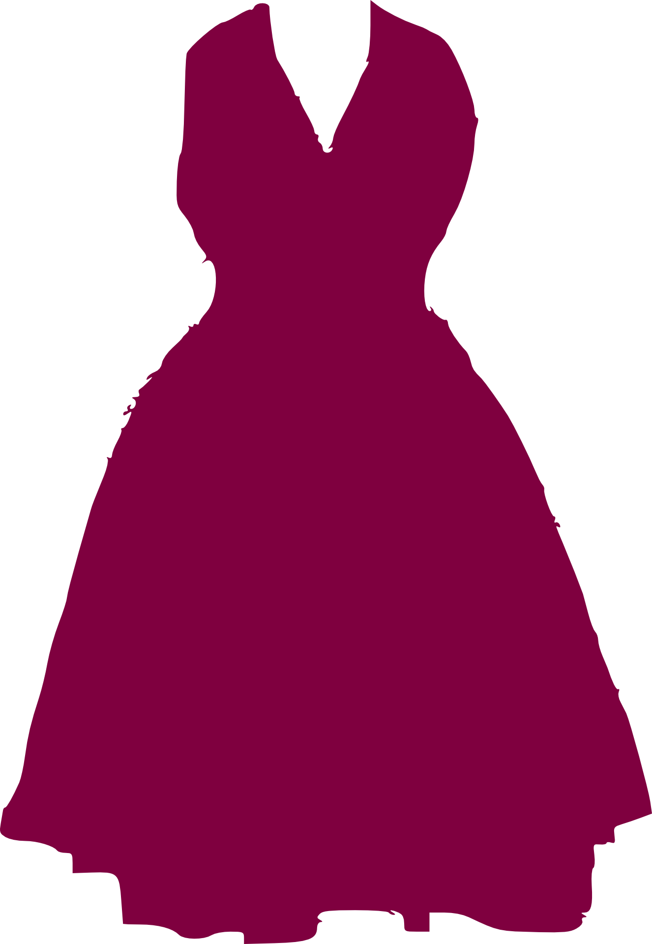 Wedding Gown Clip Art Evening Transprent Png - Cartoon Dress Transparent Background (1326x1920), Png Download