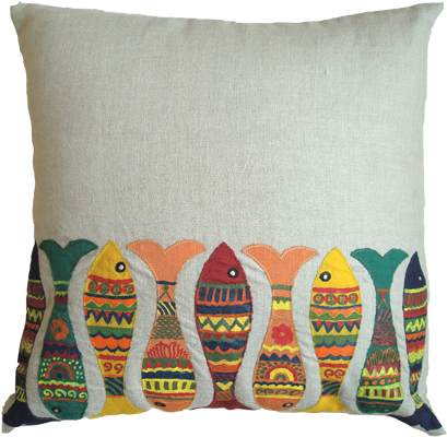 Madhubani Cushion Covers - Cushion Covers Madhubani Paintings (450x450), Png Download