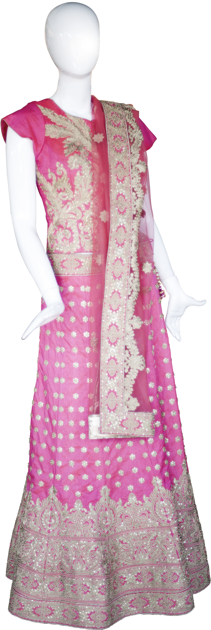 Pink Traditional Lehenga - Mannequin (1655x2480), Png Download