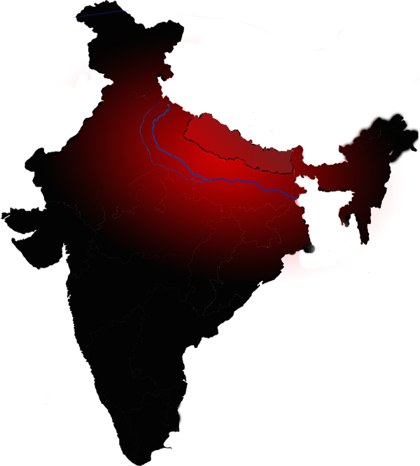 Hindu Festival Called The Maha Kumbh Mela - Human Trafficking In India Map (600x667), Png Download