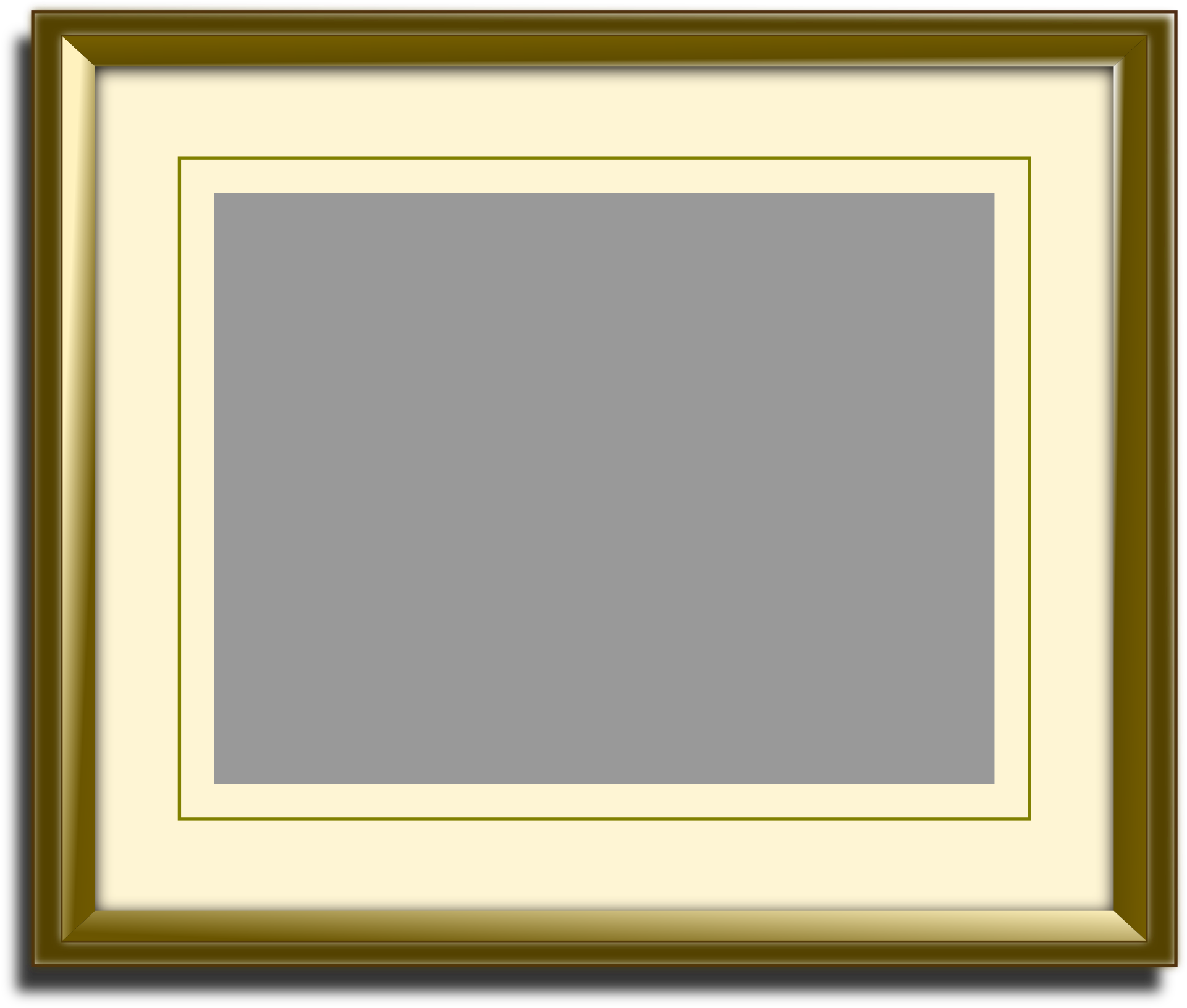 This Free Icons Png Design Of Golden Picture Frame (2400x1697), Png Download