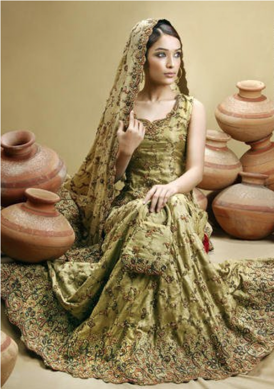 Light Green Dress For Indian Brides (800x800), Png Download