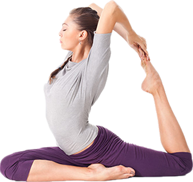 Yoga Png - Eka Pada Rajakapotasana Front (377x355), Png Download