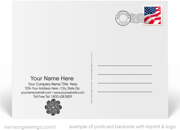 Modern Retro Happy Birthday Client Postcards Modern - Postcard (580x464), Png Download