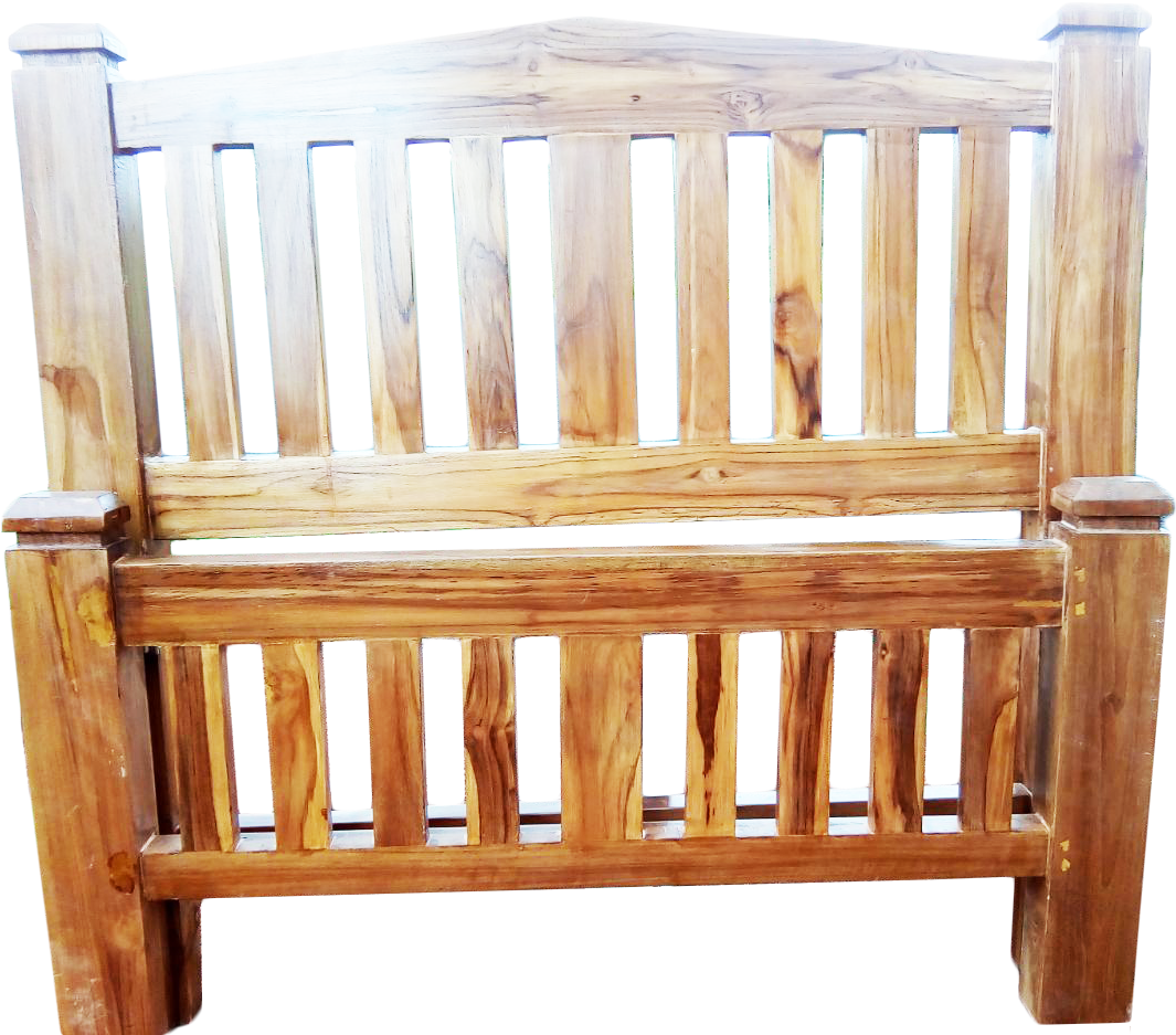 Stylish Wooden Cot - Bench (1280x960), Png Download