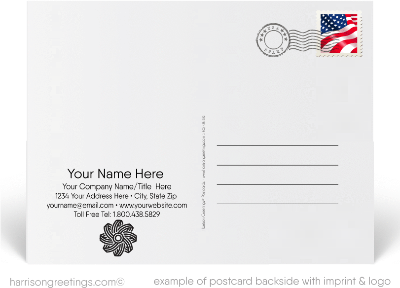 Modern Retro Happy Birthday Client Postcards - Postcard (810x648), Png Download