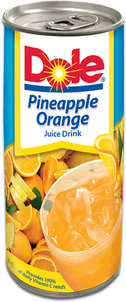 Dole Pineapple Orange Juice Drink - Dole Pineapple Juice 240ml (600x600), Png Download
