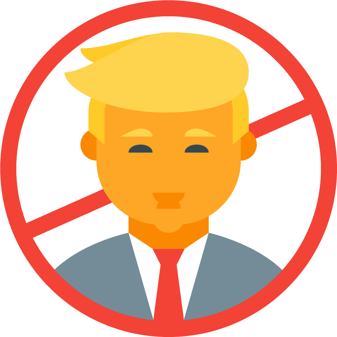 Anti Trump Icon (1600x1600), Png Download