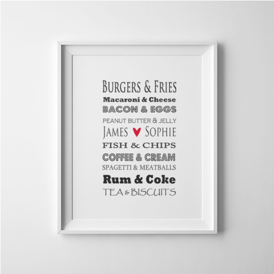 Personalised Couples Things That Go Together Picture - Romance (703x537), Png Download