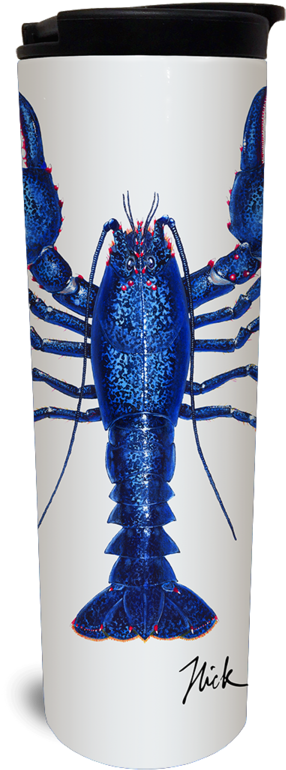Blue Lobster 3 Steel Tumbler - Watermark (768x1024), Png Download