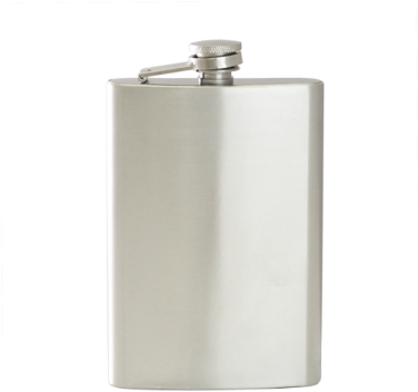 Custom 6 Oz Stainless Steel Flask - Water Bottle (380x380), Png Download