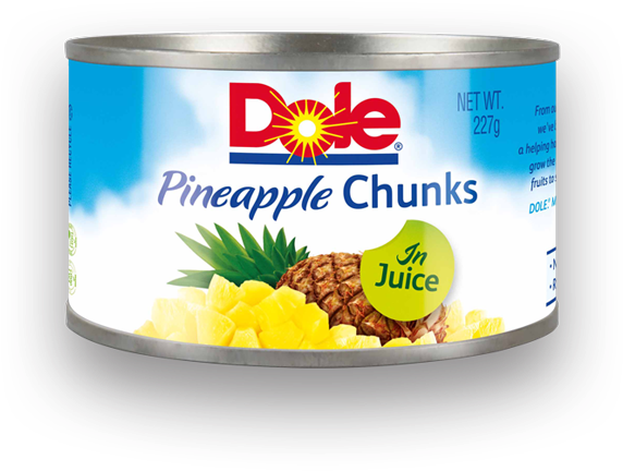 Dole Pineapple Chunks - Dole Premium Tropical Pineapple Chunks In Juice 227g (655x689), Png Download